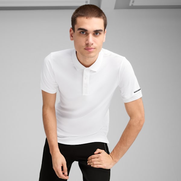 Porsche Design Men's Moisture-Wicking Performance Polo, PUMA White, extralarge-IND