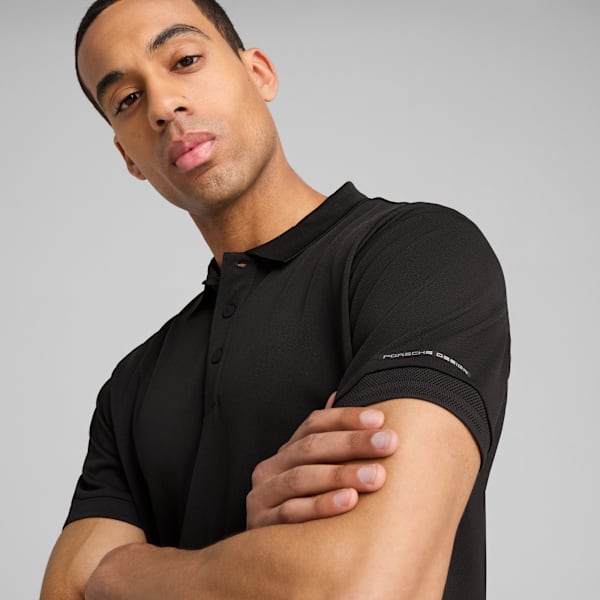 Porsche Design Men's Moisture-Wicking Performance Polo, PUMA Black, extralarge-IND