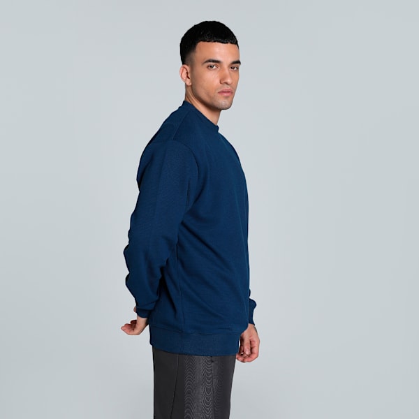 CLASSICS Jacquard Men's Crew-Neck Sweatshirt, Parisian Blue, extralarge-IND