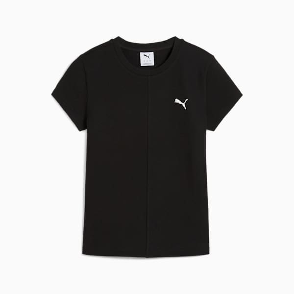 ウィメンズ ワードローブ ESS リブ スリム 半袖 Tシャツ, PUMA Black, extralarge-JPN
