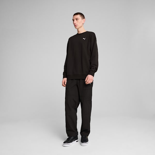 メンズ ワードローブ ESS リラックス クルースウェット, PUMA Black, extralarge-JPN