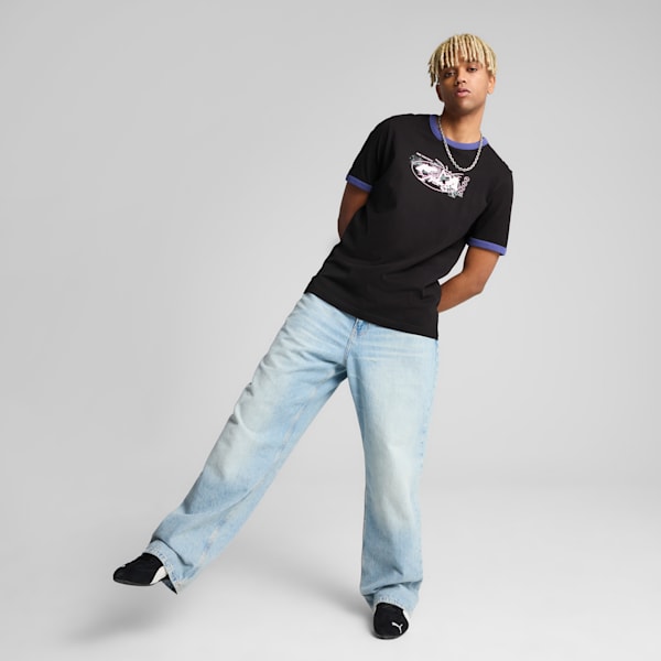 メンズ FUTURE.PUMA.ARCHIVE グラフィック リンガー 半袖 Tシャツ, PUMA Black, extralarge-JPN
