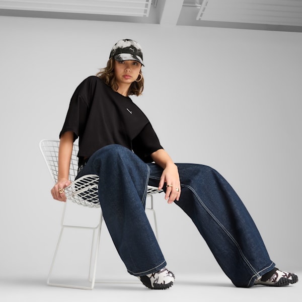 ウィメンズ ワードローブ ESS オーバーサイズ ショート 半袖 Tシャツ, PUMA Black, extralarge-JPN