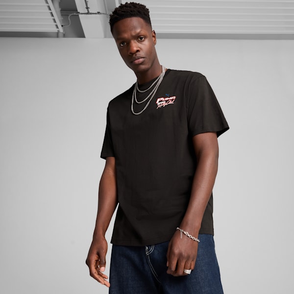メンズ グラフィックス プーマ MOTO リラックス 半袖 Tシャツ, PUMA Black, extralarge-JPN