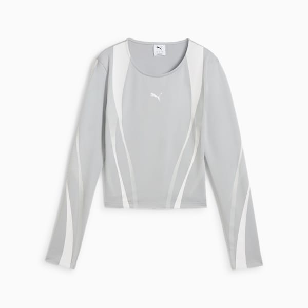 ウィメンズ デア トゥ グラフィック 長袖 Tシャツ, Flat Light Gray, extralarge-JPN