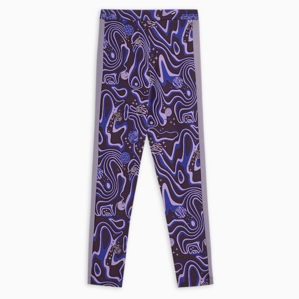 LAVA LAND Girl's High-Waist Leggings, Midnight Plum, extralarge-IND