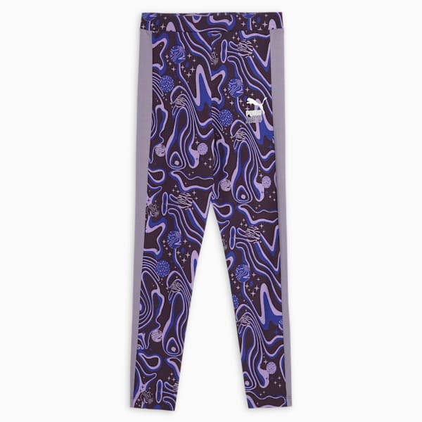 LAVA LAND Girl's High-Waist Leggings, Midnight Plum, extralarge-IND