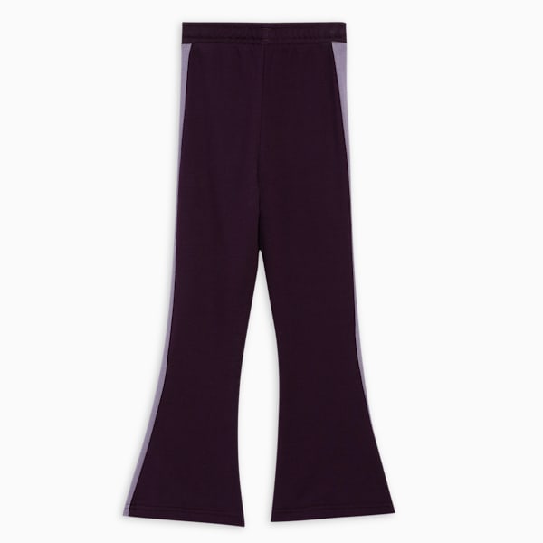 LAVA LAND Girl's Flared Sweatpants, Midnight Plum, extralarge-IND