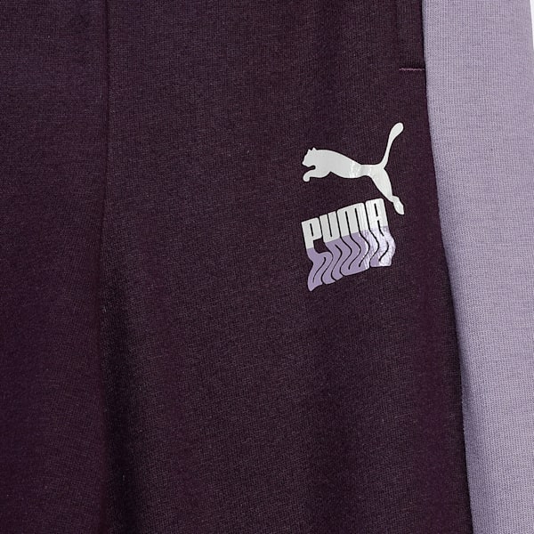 LAVA LAND Girl's Flared Sweatpants, Midnight Plum, extralarge-IND