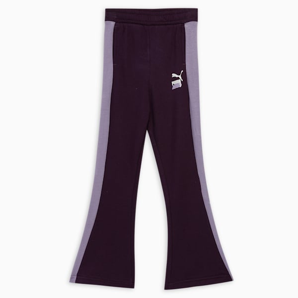 LAVA LAND Girl's Flared Sweatpants, Midnight Plum, extralarge-IND