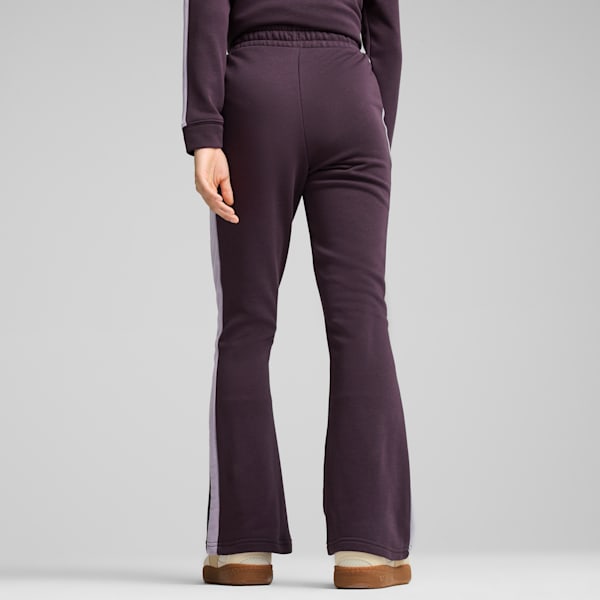 LAVA LAND Girl's Flared Sweatpants, Midnight Plum, extralarge-IND