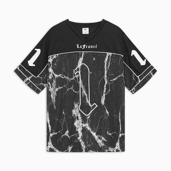 PUMA HOOPS x LAFRANCÉ Written in Chrome Football Jersey Men, PUMA Black-AOP, extralarge-GBR