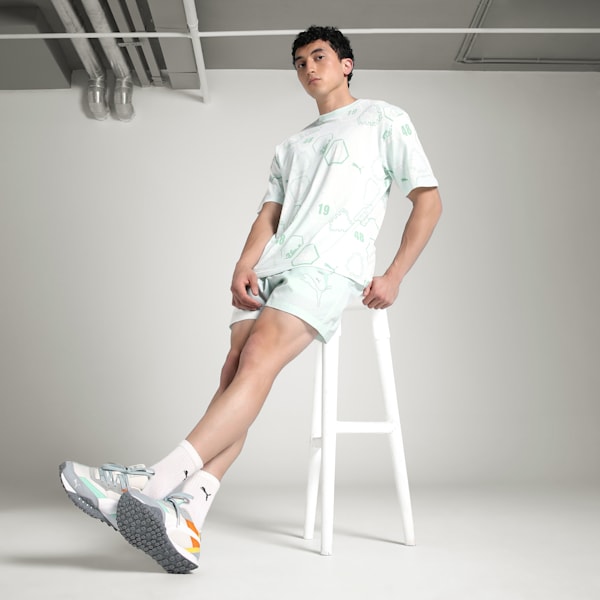 Men's PREMIUM Essential Relaxed AOP Tee, Peaceful Blue, extralarge-IND