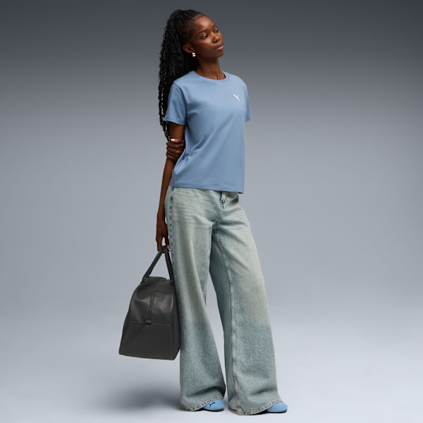 PUMA Wardrobe Essentials Women's Tee, Cool Blue, extralarge