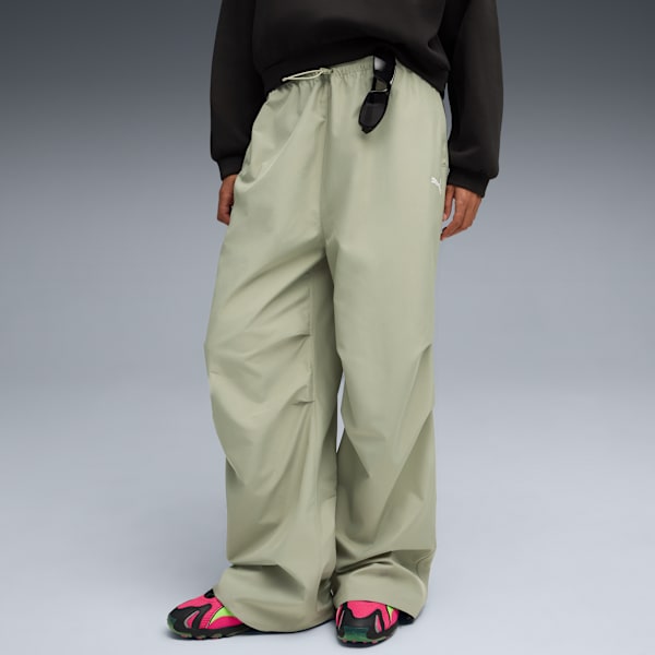 Pantalones parachute Wardrobe Essentials para mujer, Lux Army, extralarge