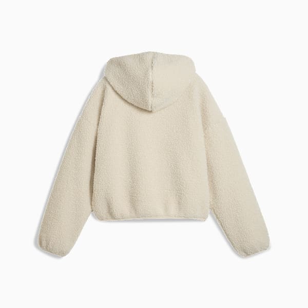 Wardrobe Essentials Oversized Polar Fleece Hoodie Women, Alpine Snow, extralarge-GBR