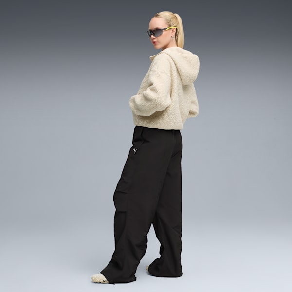 Wardrobe Essentials Oversized Polar Fleece Hoodie Women, Alpine Snow, extralarge-GBR