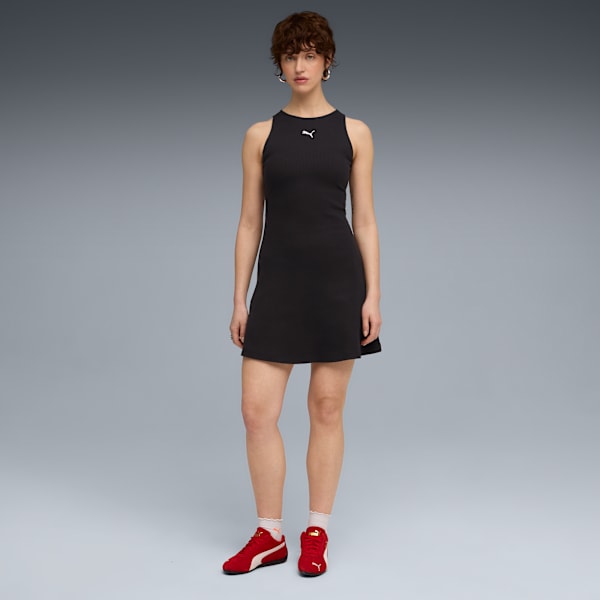 Wardrobe Essentials Ribbed Dress Women, PUMA Black, extralarge
