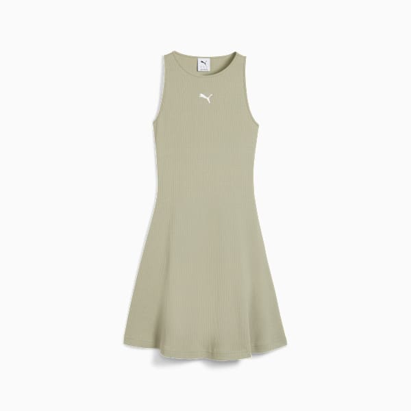 WARDROBE ESS Ribbed Dress Women, Lux Army, extralarge