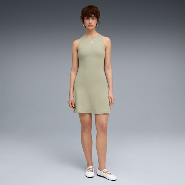 WARDROBE ESS Ribbed Dress Women, Lux Army, extralarge