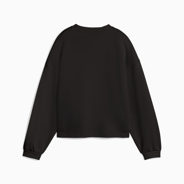 Wardrobe Essentials Oversized Crew Women, PUMA Black, extralarge