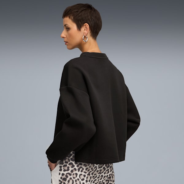 Wardrobe Essentials Oversized Crew Women, PUMA Black, extralarge