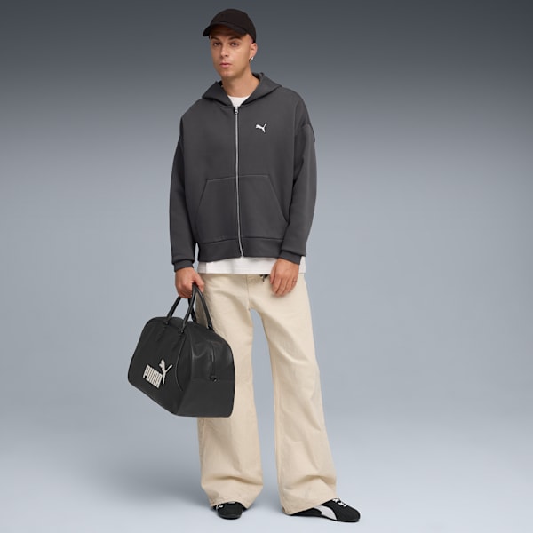 Wardrobe Essentials Boxy Full-Zip Hoodie Men, Dusky Gray, extralarge-GBR