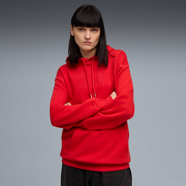 Premium Essentials Relaxed Graphic Hoodie Unisex, For All Time Red, extralarge