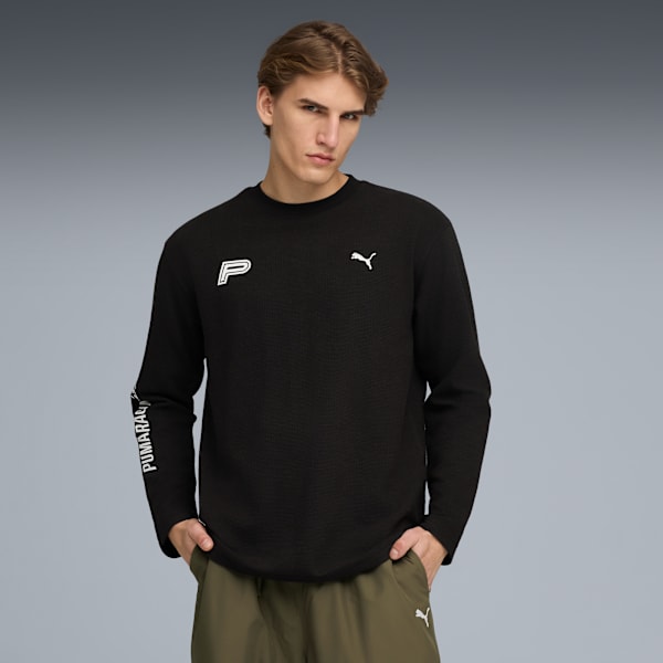 FUTURE.PUMA.ARCHIVE Waffle Relaxed Long Sleeve Tee Unisex, PUMA Black, extralarge