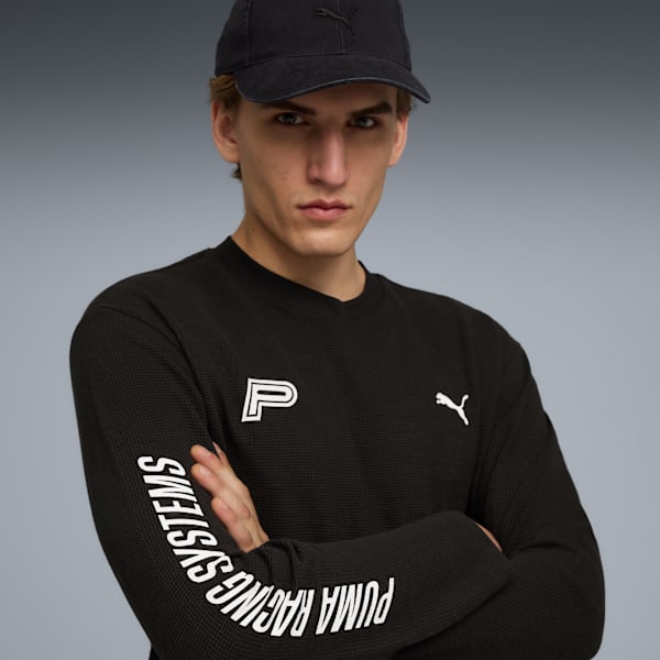 FUTURE.PUMA.ARCHIVE Waffle Relaxed Long Sleeve Tee Unisex, PUMA Black, extralarge