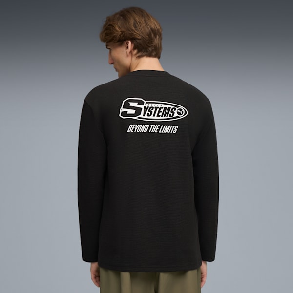 FUTURE.PUMA.ARCHIVE Waffle Relaxed Long Sleeve Tee Unisex, PUMA Black, extralarge