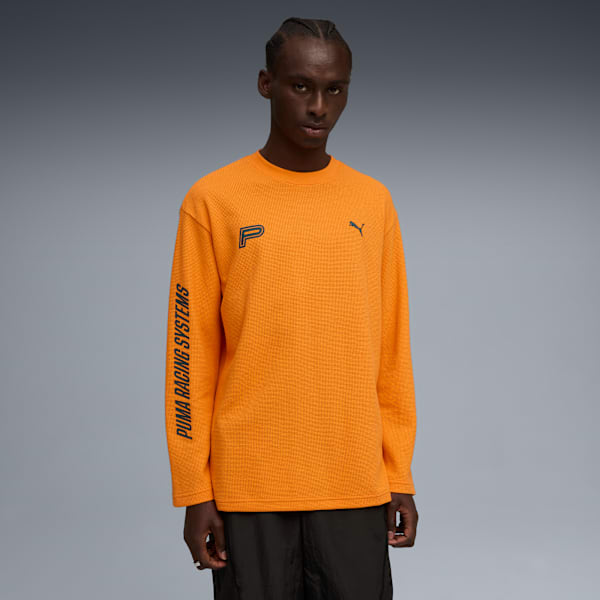 FUTURE.PUMA.ARCHIVE Waffle Relaxed Long Sleeve Tee Unisex, Orange Glo, extralarge