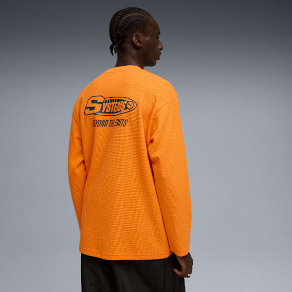FUTURE.PUMA.ARCHIVE Waffle Relaxed Long Sleeve Tee Unisex, Orange Glo, extralarge