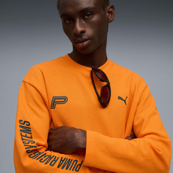 FUTURE.PUMA.ARCHIVE Waffle Relaxed Long Sleeve Tee Unisex, Orange Glo, extralarge