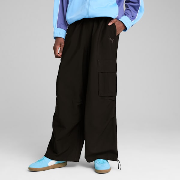 FUTURE ARCHIVE Extreme Oversized Woven Cargo Pants, PUMA Black, extralarge-IND