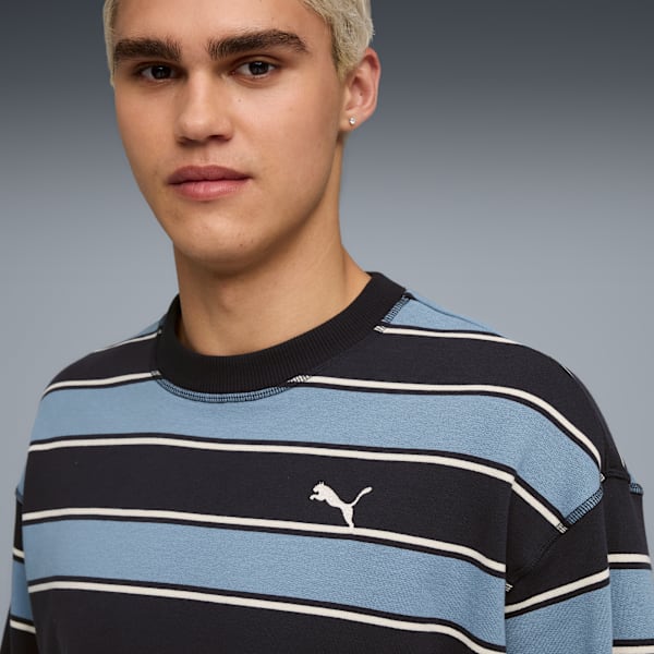 Premium ESS Stripe Crew Unisex, New Navy-AOP, extralarge