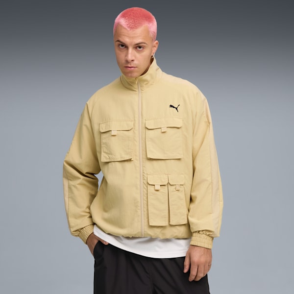 T7 Cargo Track Jacket Men, Pebble Path, extralarge