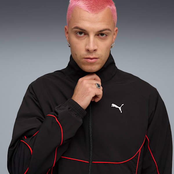 PUMATECH Track Jacket Men, PUMA Black-For All Time Red, extralarge