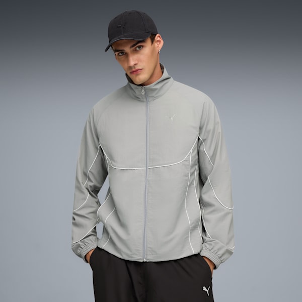 PUMATECH Track Jacket Men, Gray Echo-PUMA White, extralarge