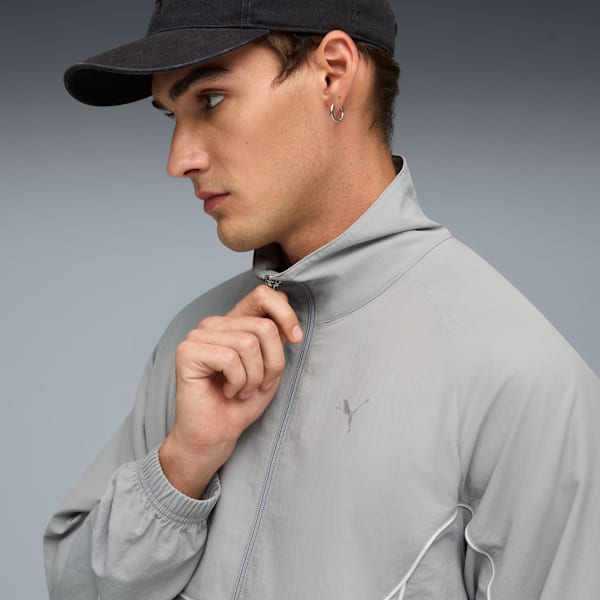 PUMATECH Track Jacket Men, Gray Echo-PUMA White, extralarge