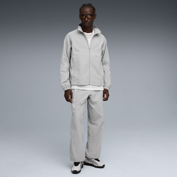 PUMATECH Relaxed Track Pants Men, Gray Echo-PUMA White, extralarge