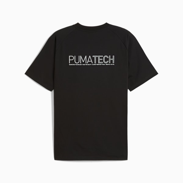 PUMATECH Men's Relaxed Graphic T-shirt, PUMA Black, extralarge-IND