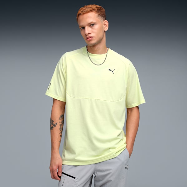 PUMATECH Men's Relaxed Graphic T-shirt, Gold Moon, extralarge-IND