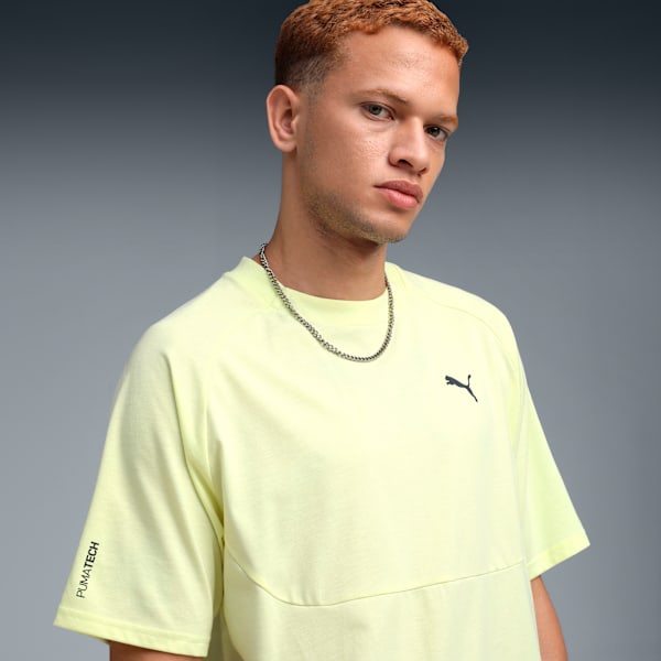 PUMATECH Men's Relaxed Graphic T-shirt, Gold Moon, extralarge-IND