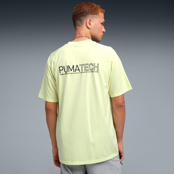 PUMATECH Men's Relaxed Graphic T-shirt, Gold Moon, extralarge-IND