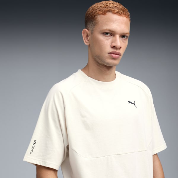 PUMATECH Men's Relaxed Graphic T-shirt, Alpine Snow, extralarge-IND