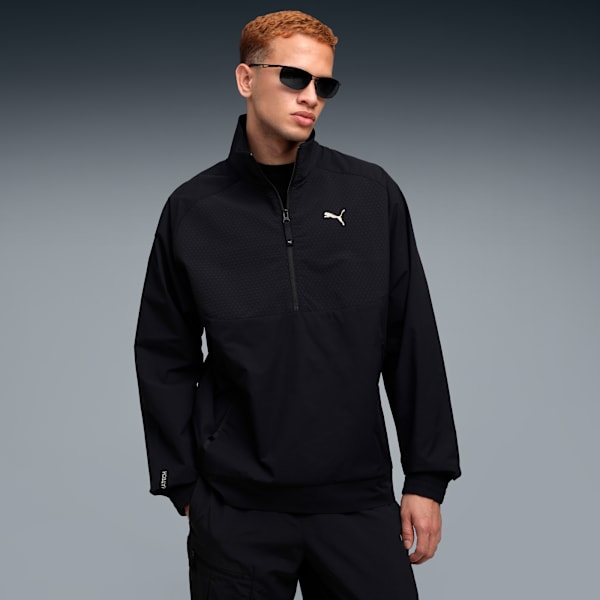 PUMATECH Men's Half-Zip Crew Sweatshirt, PUMA Black, extralarge-IND