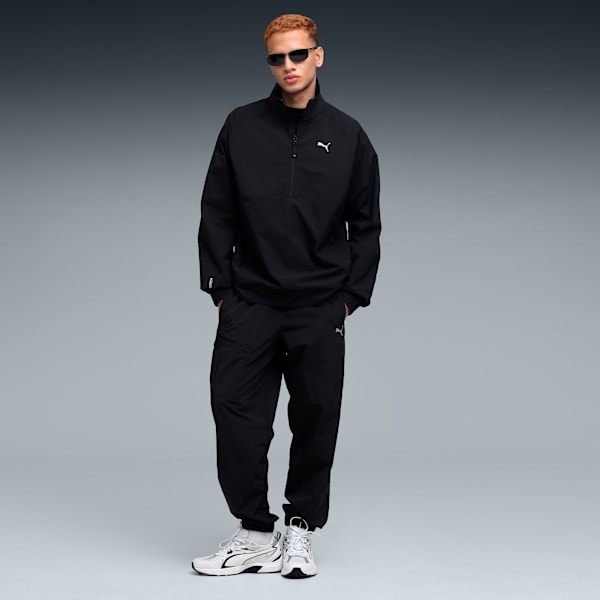 PUMATECH Men's Half-Zip Crew Sweatshirt, PUMA Black, extralarge-IND