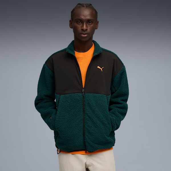 PUMATECH Soft Tech Jacket Men, Green Terrain-PUMA Black, extralarge