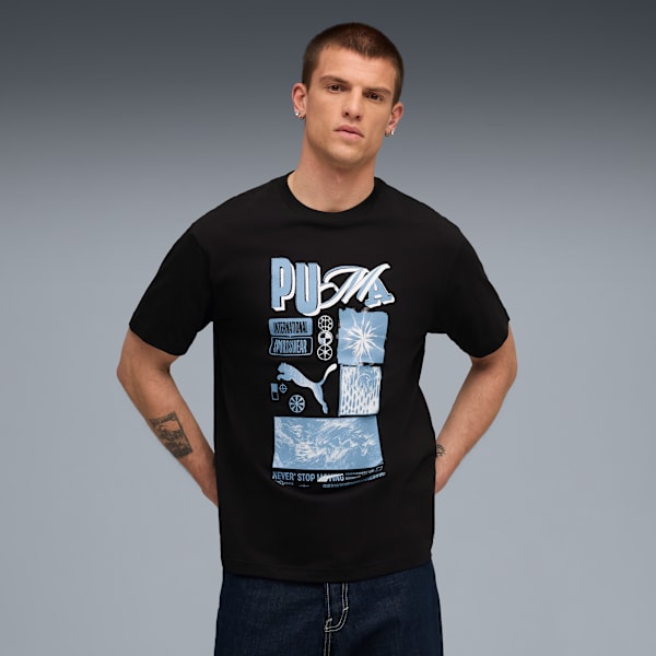 GRAPHIC Tee Men, PUMA Black, extralarge